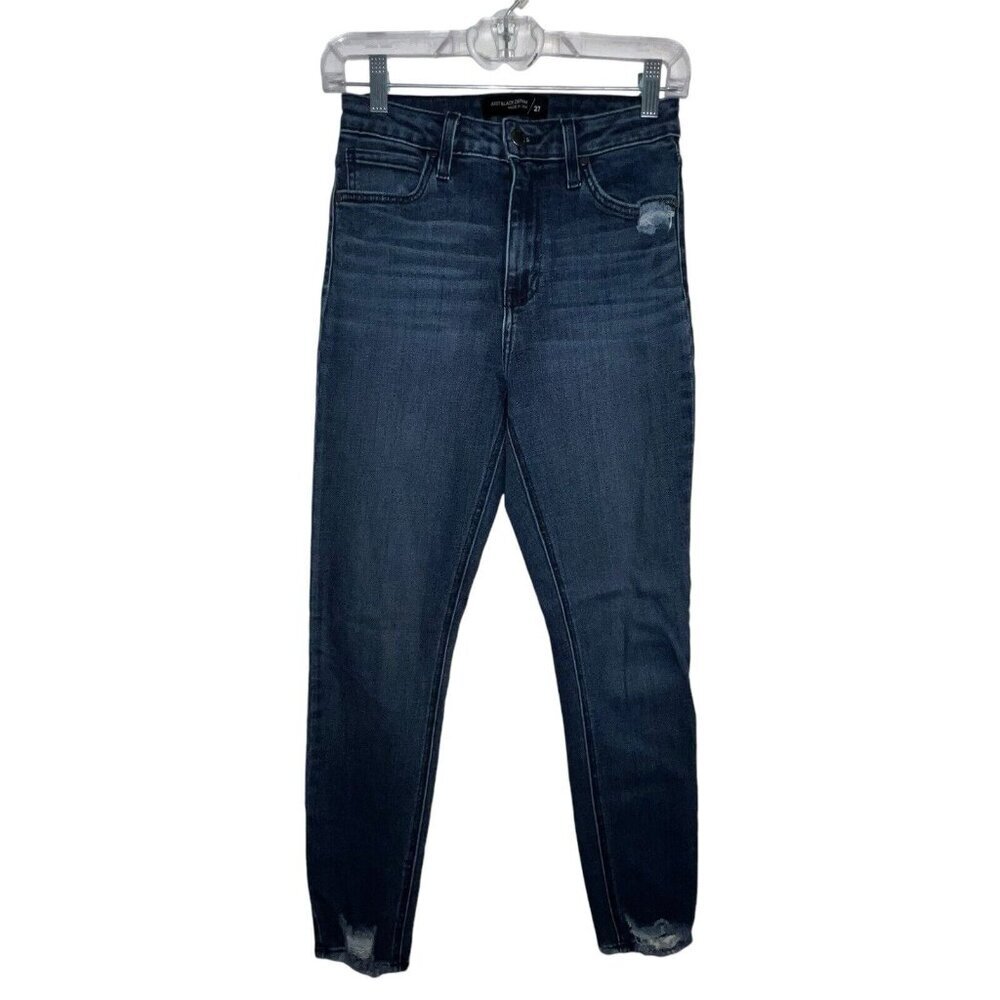 JBD Just Black Denim Vintage Straight Jeans Size 27 Raw Hem‎ High Rise Distress